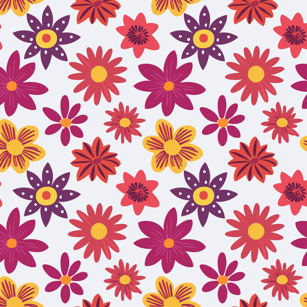 Flower pattern with leaves. Floral bouquets flower compositions. Floral pattern. - Photo, Image