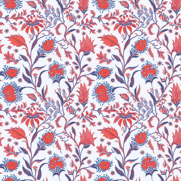 Diseño de arte de patrón. Patrón de flores con hojas ramos florales composiciones florales. Patrón floral - Foto, Imagen