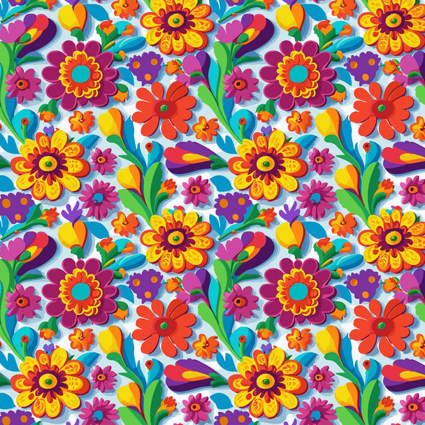 Blumenmuster für Stoff, T-Shirt, Kissenbezug. Blütenmuster mit Blättern. Blumensträuße Blumenkompositionen. Florales Muster - Foto, Bild