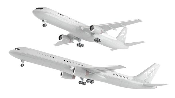 Самолет изолирован на белом
 - Фото, изображение