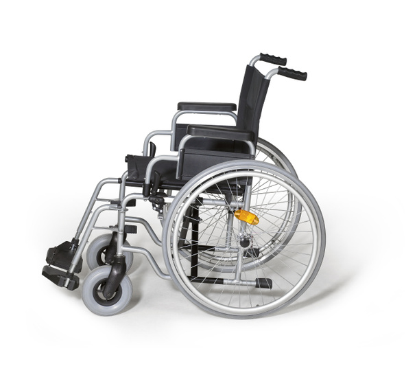 Tekerlekli sandalyede beyaz arka - Fotoğraf, Görsel