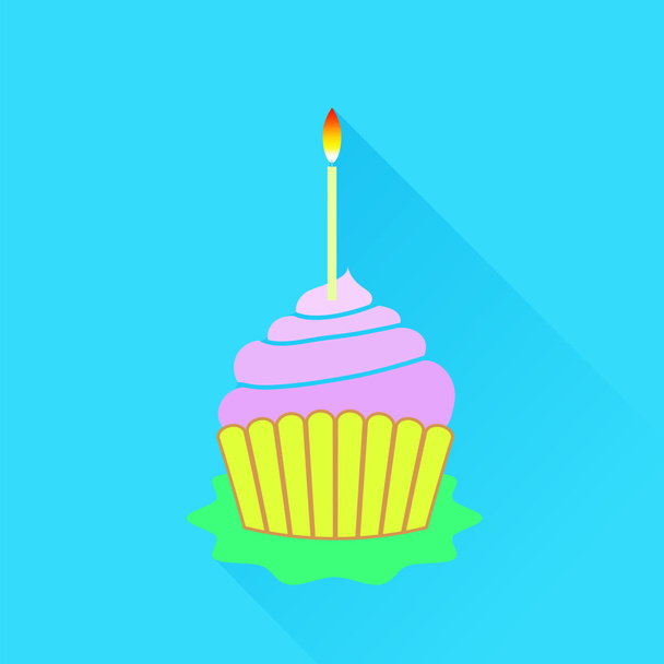 Cupcake ikonra - Vektor, kép