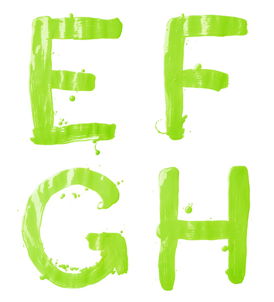 E, F, G, H letter character set - Φωτογραφία, εικόνα