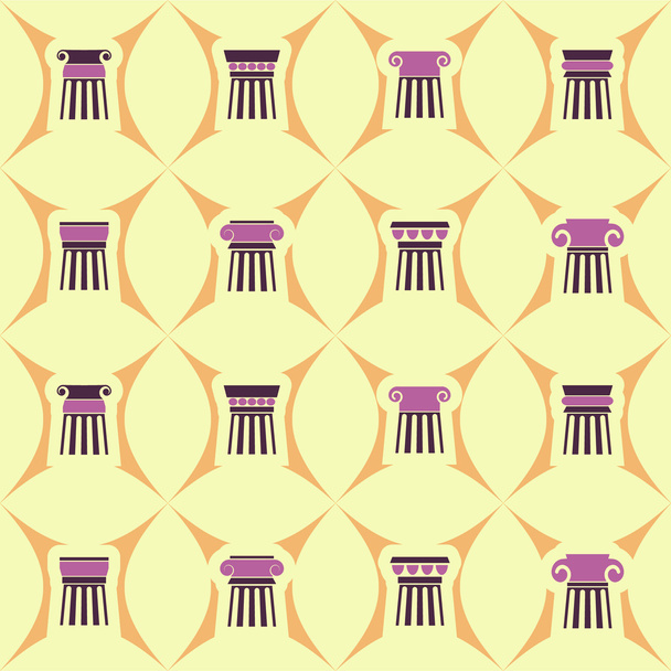 nahtloser Hintergrund mit antiken Säulen - Vektor, Bild