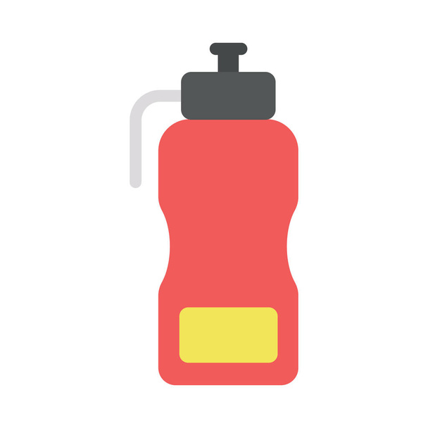 Botella deportiva hidro frasco de agua. Deporte botella de agua vector ilustración colorido. - Vector, Imagen