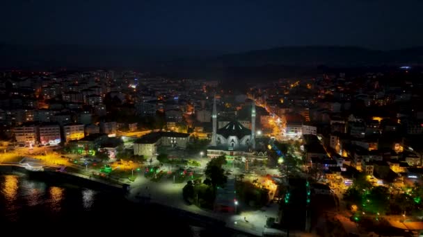 Küstenblick der Stadt Akcakoca in der Provinz Duzce - Filmmaterial, Video