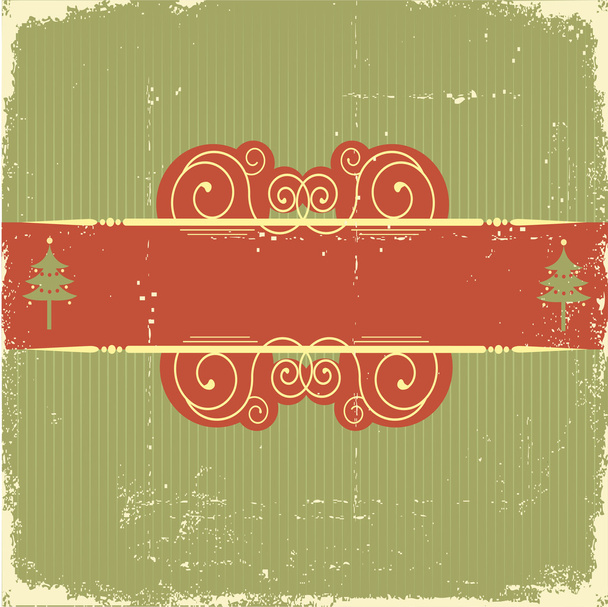 Vintage Christmas card for text - Vector, afbeelding