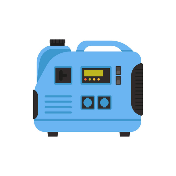 Elektrische Generatortechnologie. Tragbarer Benzingenerator, industrieller Stromerzeuger Cartoon Vector Illustration - Vektor, Bild