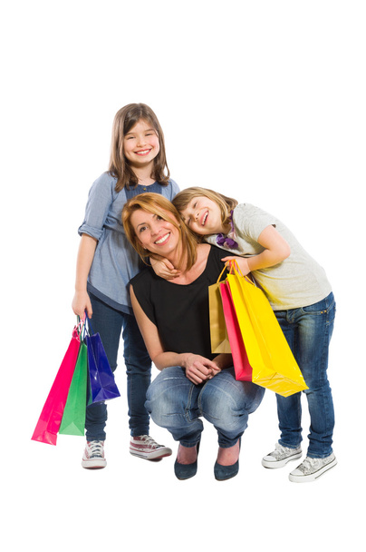 mutlu bir alışveriş aile - Fotoğraf, Görsel
