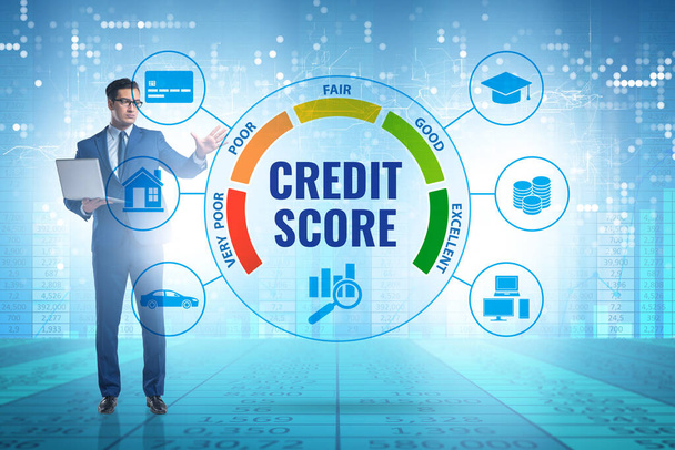 Credit score concept with the businessman - Photo, Image
