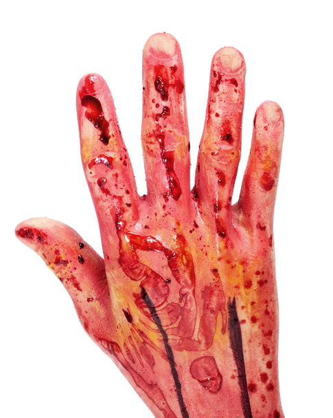 Blutige Hand - Foto, Bild