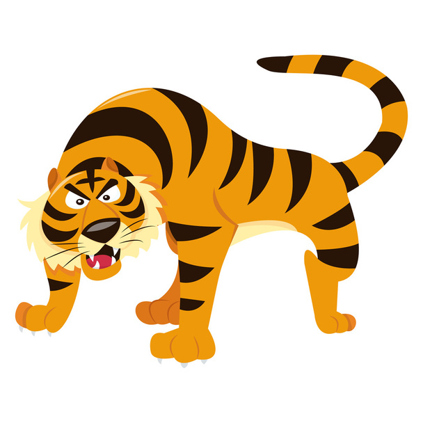 Tigre de dibujos animados
 - Vector, Imagen