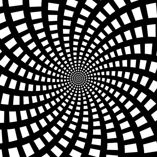 een zwart-witprinter spiraal optische illusie - Vector, afbeelding