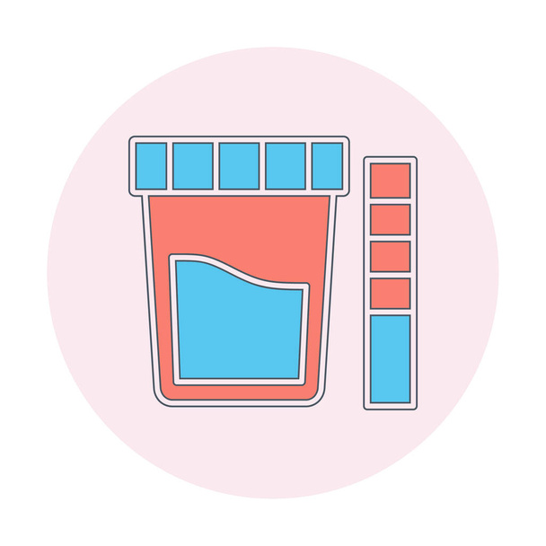 Test d'urine icône web, illustration vectorielle - Vecteur, image