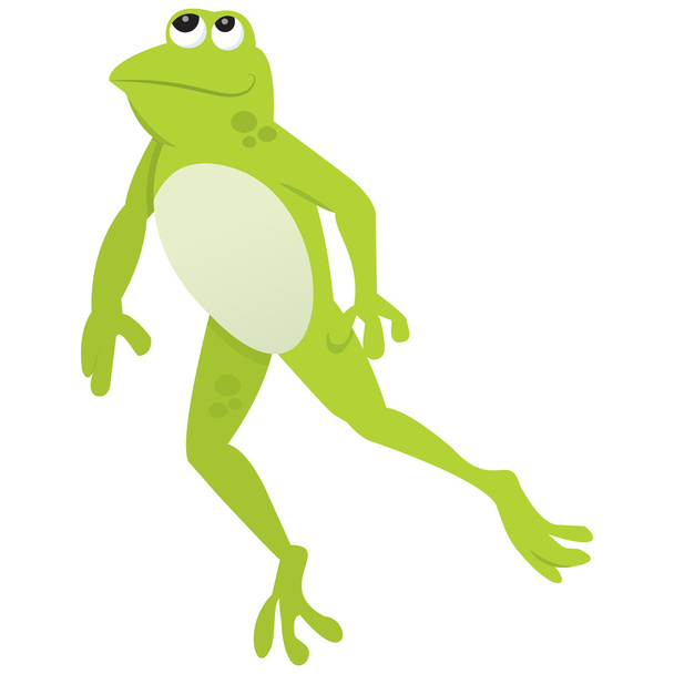 Cartoon Frog Looking Up - Vector, Image