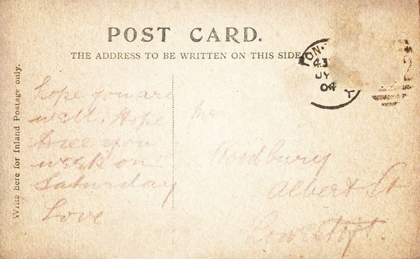 Vintage Post Card indietro con scritto a mano
. - Foto, immagini