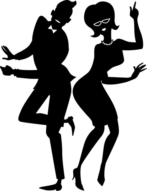 The twist couple silhouette - Vector, Image
