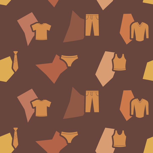 Seamless background with garments - Vector, Image