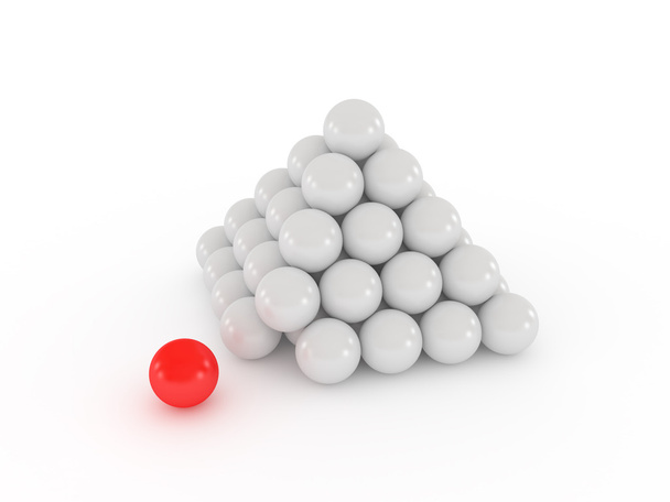 Pyramid with red ball - Photo, Image