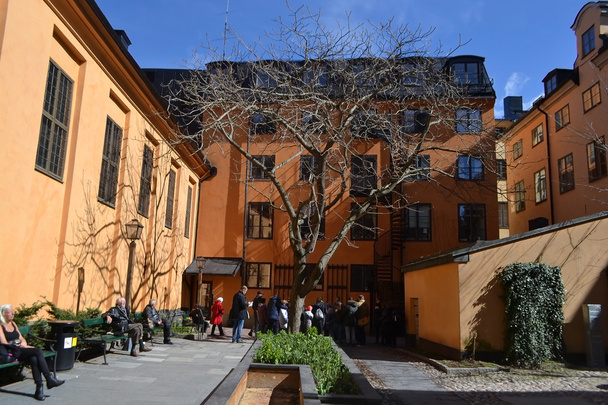 Street in cental part of Stockholm. - 写真・画像