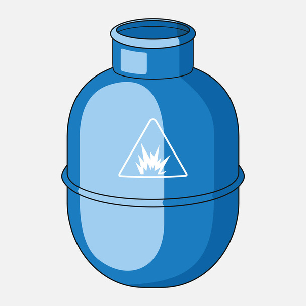 Gasflaschenvektorsymbol isoliert auf weißem Hintergrund - Vektor, Bild