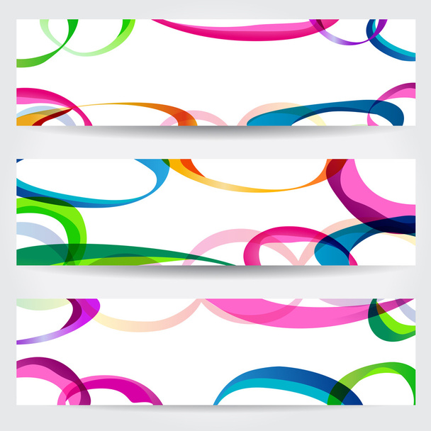 Set of colorful abstract banners - Vettoriali, immagini