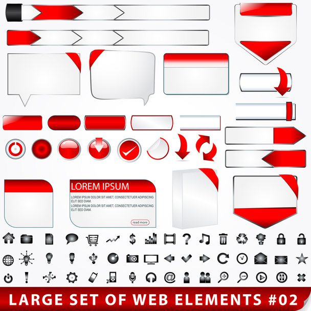 Large set of web elements - Vettoriali, immagini