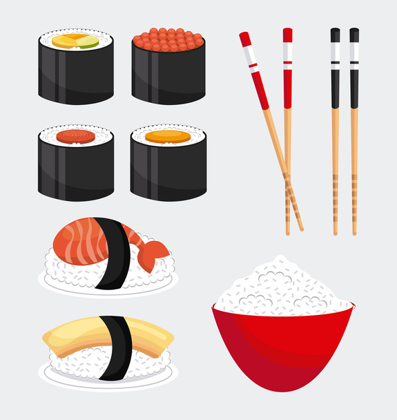 delicioso sushi
  - Vector, imagen