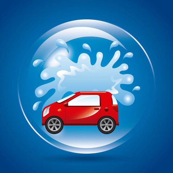 Myjnia samochodowa  - Wektor, obraz