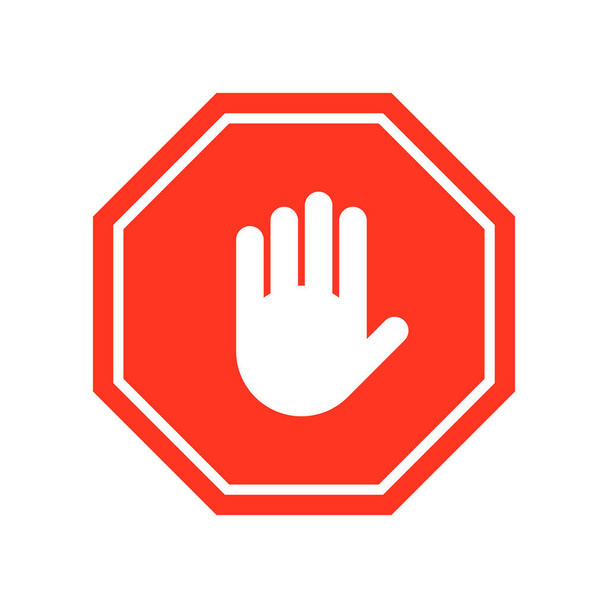 Vector Hand Stop Sign Illustration - Vektor, Bild