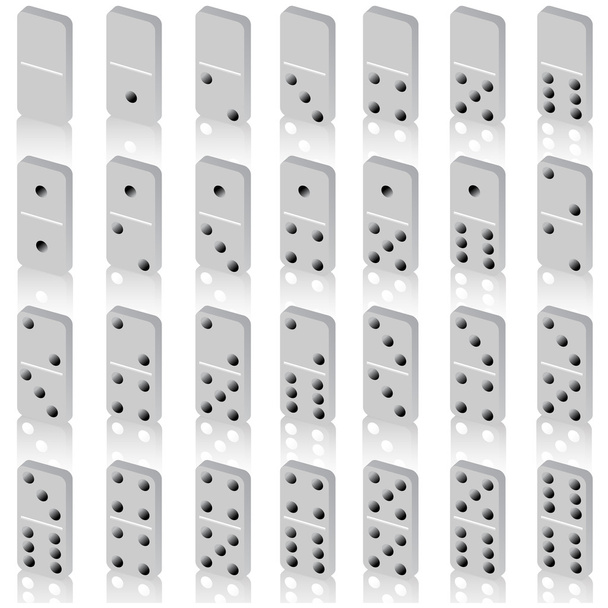 set of dice for a game of dominoes. Vector. - Vector, Image