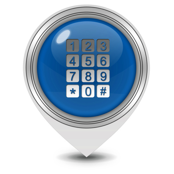 icono de puntero de llamadas sobre fondo blanco
 - Foto, Imagen