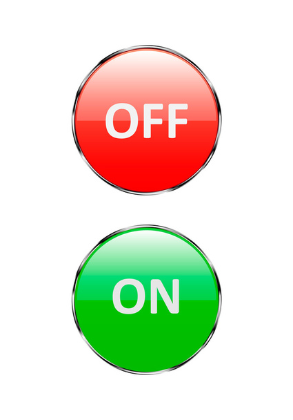Un ensemble coloré d'icônes On - Off
. - Vecteur, image