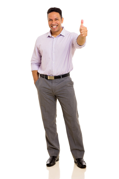 Businessman giving thumb up - Foto, Bild