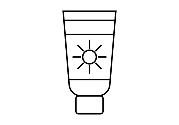 Піктограма сонячної пляшки на білому тлі. - Вектор, зображення
