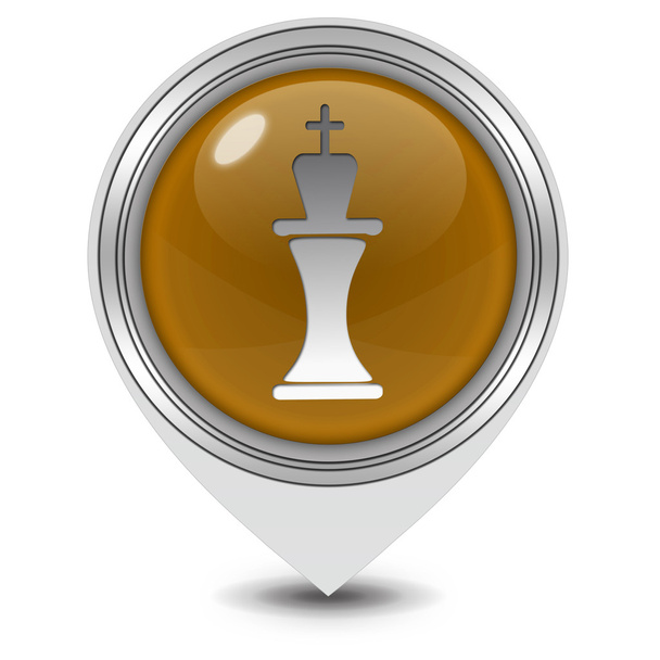Schachzeiger-Symbol auf weißem Hintergrund - Foto, Bild
