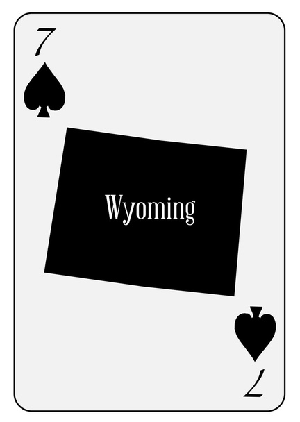 USA Playing Card 7 Spades - Vector, Image