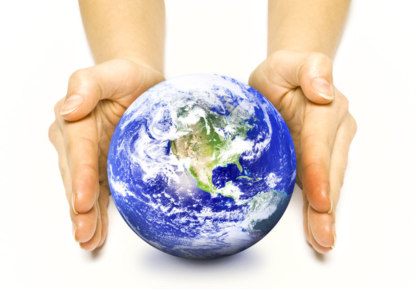 Female hands protect earth - Photo, Image