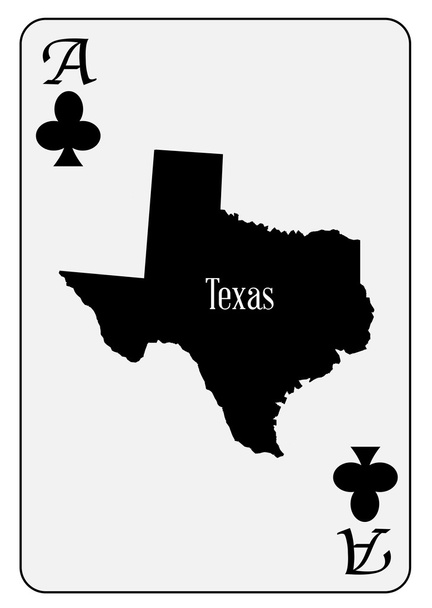 USA speelkaart Ace Clubs - Vector, afbeelding