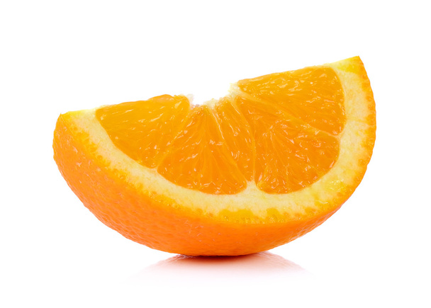 Ripe orange isolated on white background - Photo, Image
