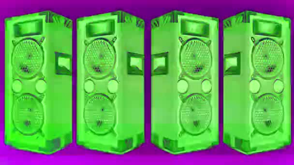 eine Abfolge von Audio-Musik-Lautsprechern und Subwoofern - Filmmaterial, Video