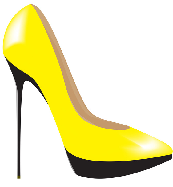Shoe yellow - Vector, Image