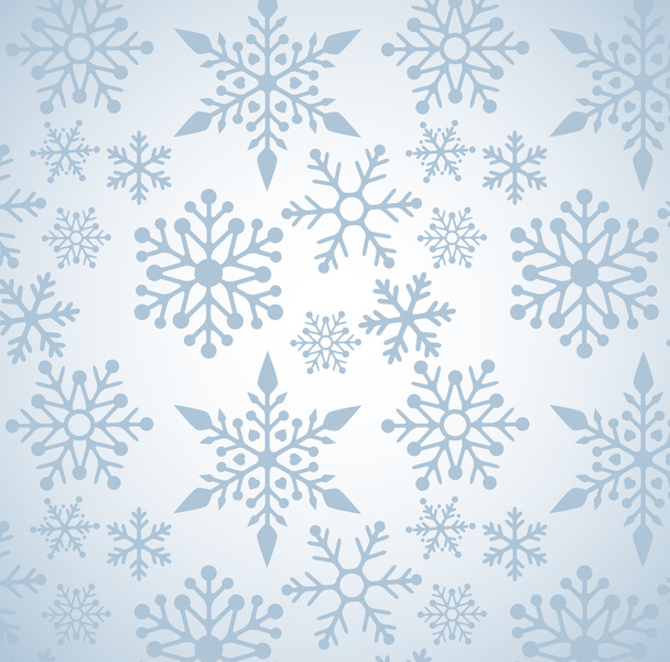 雪片のパターンを持つクリスマス背景 - ベクター画像