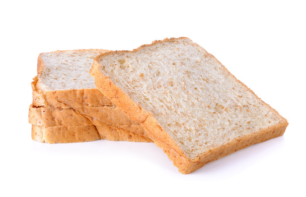 whole wheat Bread isolated on the white background - Photo, Image