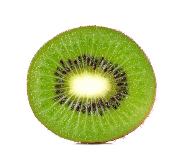 Slice kiwi fruit isolated on a white background - 写真・画像