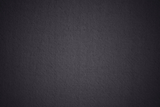 Fondo de textura de tela de algodón gris negro, patrón sin costuras de textil natural. - Foto, imagen