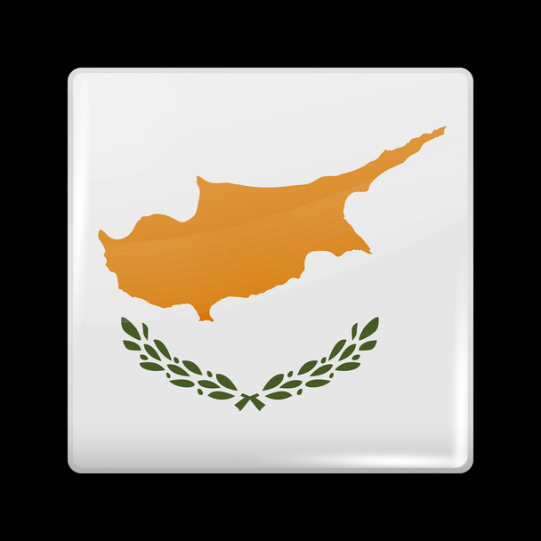 Σημαία της Κύπρου. Στιλπνές εικόνες - Διάνυσμα, εικόνα