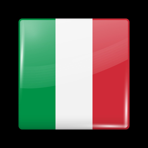 Flag of Italy. Glossy Icons - Vector, Image