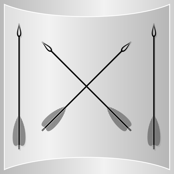 Bow Arrows Silhouette - Vector, Image