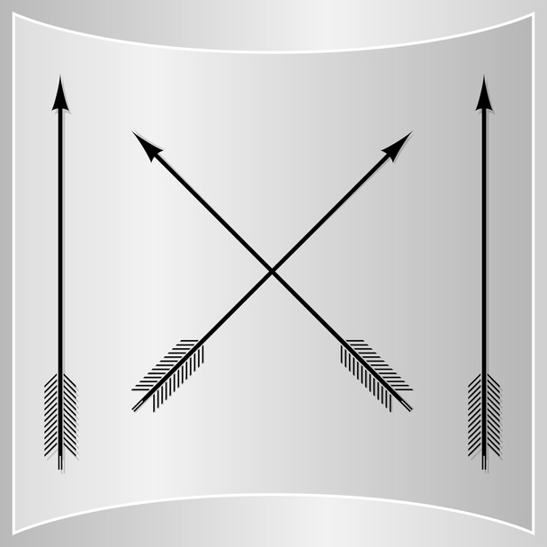 弓の矢のシルエット - ベクター画像